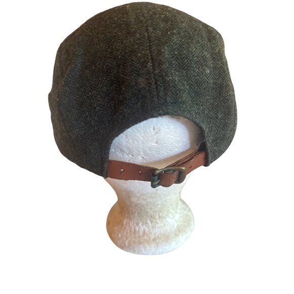 Skyed Black Wool Blend Adjustable Strapback Hat - Picture 4 of 7